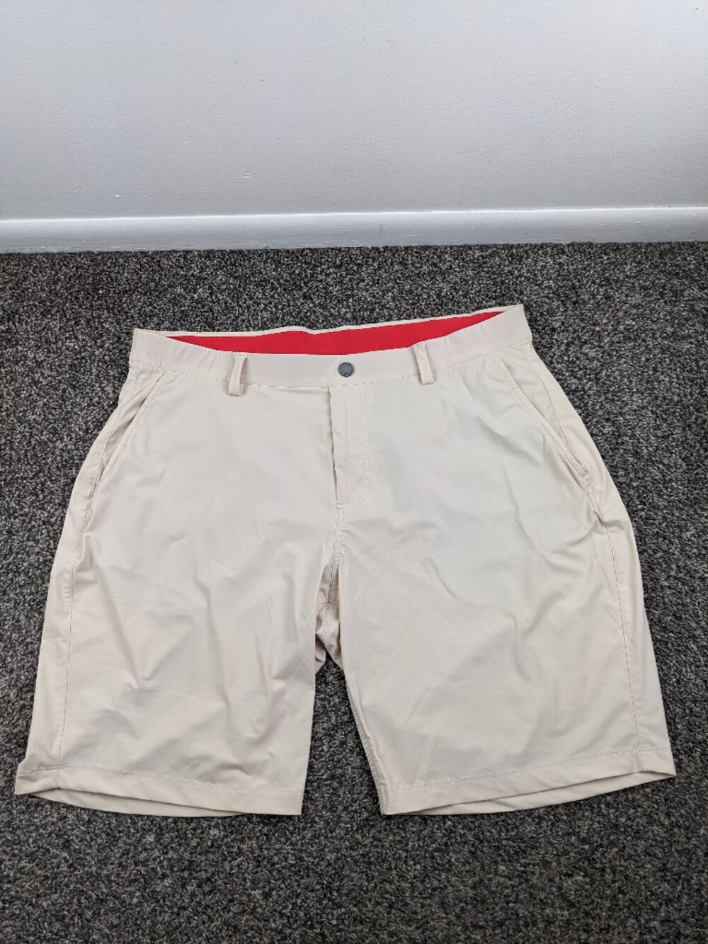 Redvanly Hanover Pull-On Shorts Men's XL Tan 9" Performance Golf